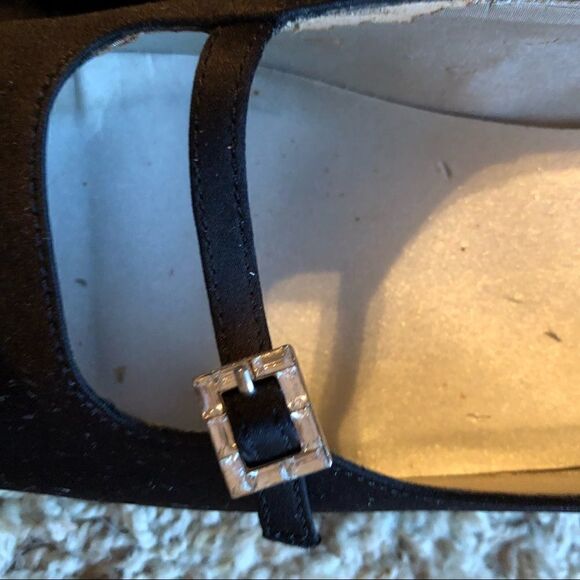 Anne Klein Black Satin Heels - Picture 9 of 11